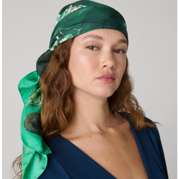 DVF (NWT) Zodiac Flag Silk Scarf Color, Zodiac Earth - Picture 3 of 7